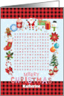 Custom Name Cutest Christmas Activity Word Find Puzzle card