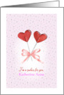 Custom Name Cute Red Valentine Heart Suckers Im a Sucker For You card