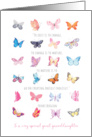 Encouragement For Great Granddaughter Butterflies and Quotation card