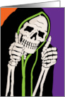 Fun Skeleton in Hoodie Gives Thumbs Up Keep It Spooky Halloween card