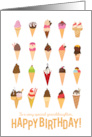 Super Cute Granddaughter Birthday Ice Cream Cones Coolest Year Yet card