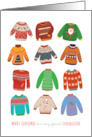 Christmas to Goddaughter Cute Ugly Sweaters Warm Toasty Jolly Merry card