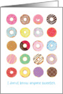 Cute Donut Valentine I Donut Know Anyone Sweeter card