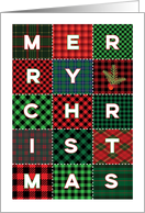 Patchwork Plaid Quilt Christmas card