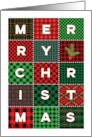 Patchwork Plaid Quilt Christmas card