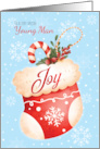 Special Young Man Cutest Stocking Filled With Joy Christmas card