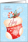 Christmas For Godson Cutest Stocking Filled With Joy card