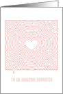Heart Maze Valentine to an Amazing Daughter card