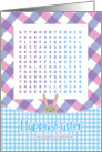 Super Cute for Nephew Gingham Easter Word Search Activity card