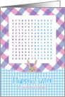 Super Cute for Grandson Gingham Easter Word Search Activity card