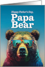 Happy Fathers Day Papa Bear with Sunglasses from Spouse card