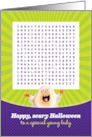 Halloween for Special Young Lady Happy Scary Word Search Activity card