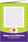 Halloween for Niece Happy Scary Word Search Activity card