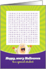 Halloween for Student Happy Scary Word Search Activity card