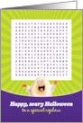 Halloween for Nephew Happy Scary Word Search Activity card