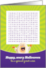 Halloween for Great Niece Happy Scary Word Search Activity card