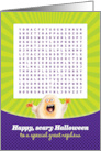 Halloween for Great Nephew Happy Scary Word Search Activity card