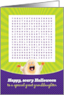 Halloween for Great Granddaughter Happy Scary Word Search Activity card