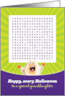 Halloween for Granddaughter Happy Scary Word Search Activity card