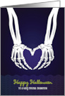 Halloween Grandson Cute Skeleton Heart Hands card