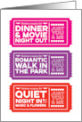 Valentine Tickets Spending Time With You Dinner Movie Walk Night In card