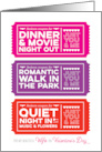 Wife Valentine Tickets Spending Time Dinner Movie Walk Night In card