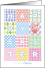 Nephew Happy Easter Pastel Plaids Joy and Blessings Quilt card