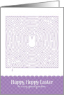 Grandson Easter Maze with Bunny Activity card