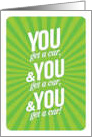 Funny Birthday You Get a Car and You Get a Car and You Get a Car card