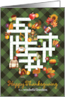 Grandson Thanksgiving Crossword Activity Its the Little Things card