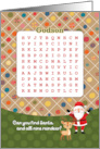 Godson Christmas Reindeer Word Find Puzzle Activity card
