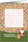 Great Granddaughter Christmas Reindeer Word Find Puzzle Activity card