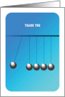 Thank You Volunteer Pendulum Desk Top Metal Kinetic Sculpture card