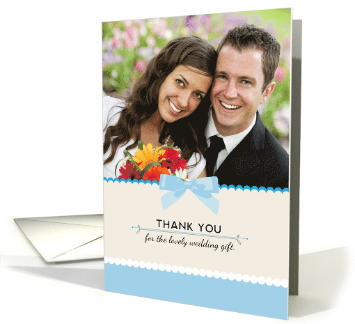 Thank You for the Lovely Wedding Gift Custom Photo card (1512880)