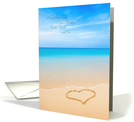 Beach Wedding Invitation Surf Sand and You card (1514710)