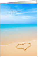 Beach Wedding Invitation Surf Sand and You card
