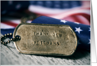 Veterans Day Dog Tags Your Country Called card