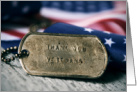 Veterans Day Dog Tags Your Country Called card