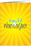 Work Anniversary Happy First Workiversary card