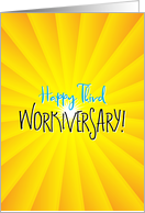 Work Anniversary Happy Third Workiversary card