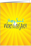 Work Anniversary Happy Second Workiversary card