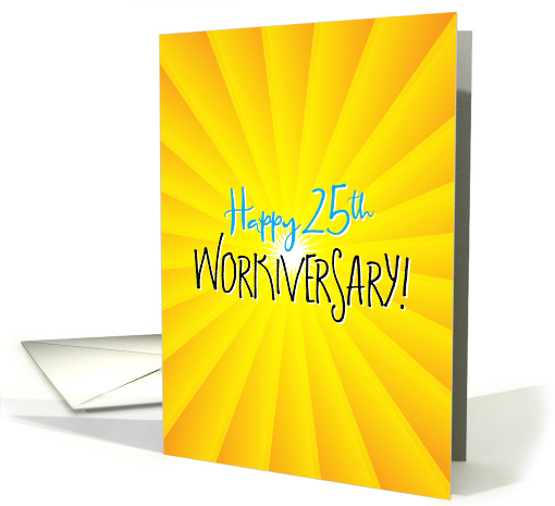 Work Anniversary Happy 25th Workiversary card (1522098)