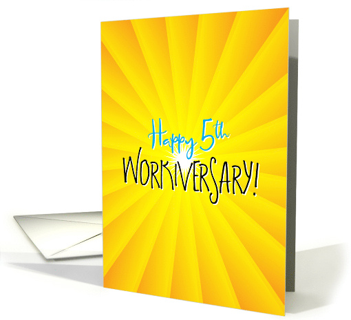 Work Anniversary Happy 5th Workiversary card (1522108)