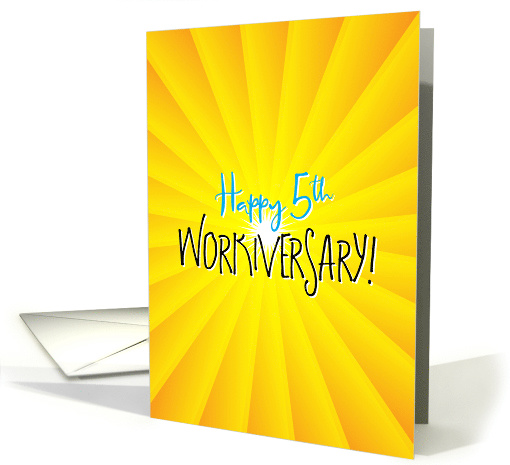 Work Anniversary Happy 5th Workiversary Card 1522108