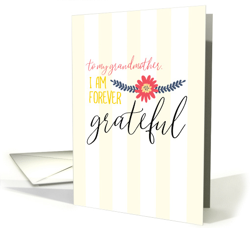 Thank You to Grandmother Forever Grateful card (1530442)