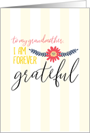 Thank You to Grandmother Forever Grateful card