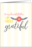 Thank You to Father Forever Grateful card
