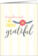 Thank You to Aunt Forever Grateful card