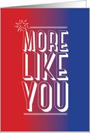 Business Thank You to Employee More Like You card
