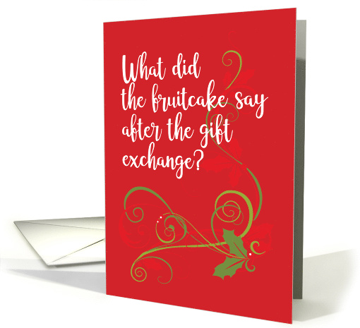 Funny Christmas What did the Fruitcake Say card (1537114)